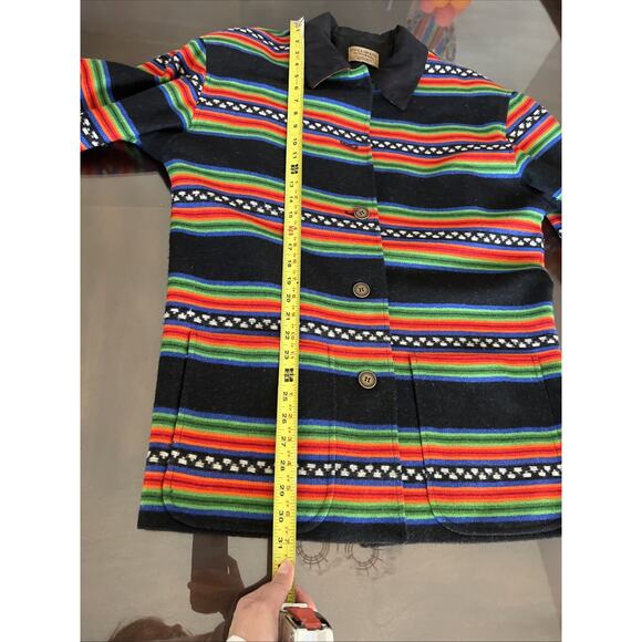 VTG Striped Southwestern Pendleton Knockabout Wool Coat Jacket Large EUC - Picture 15 of 16
